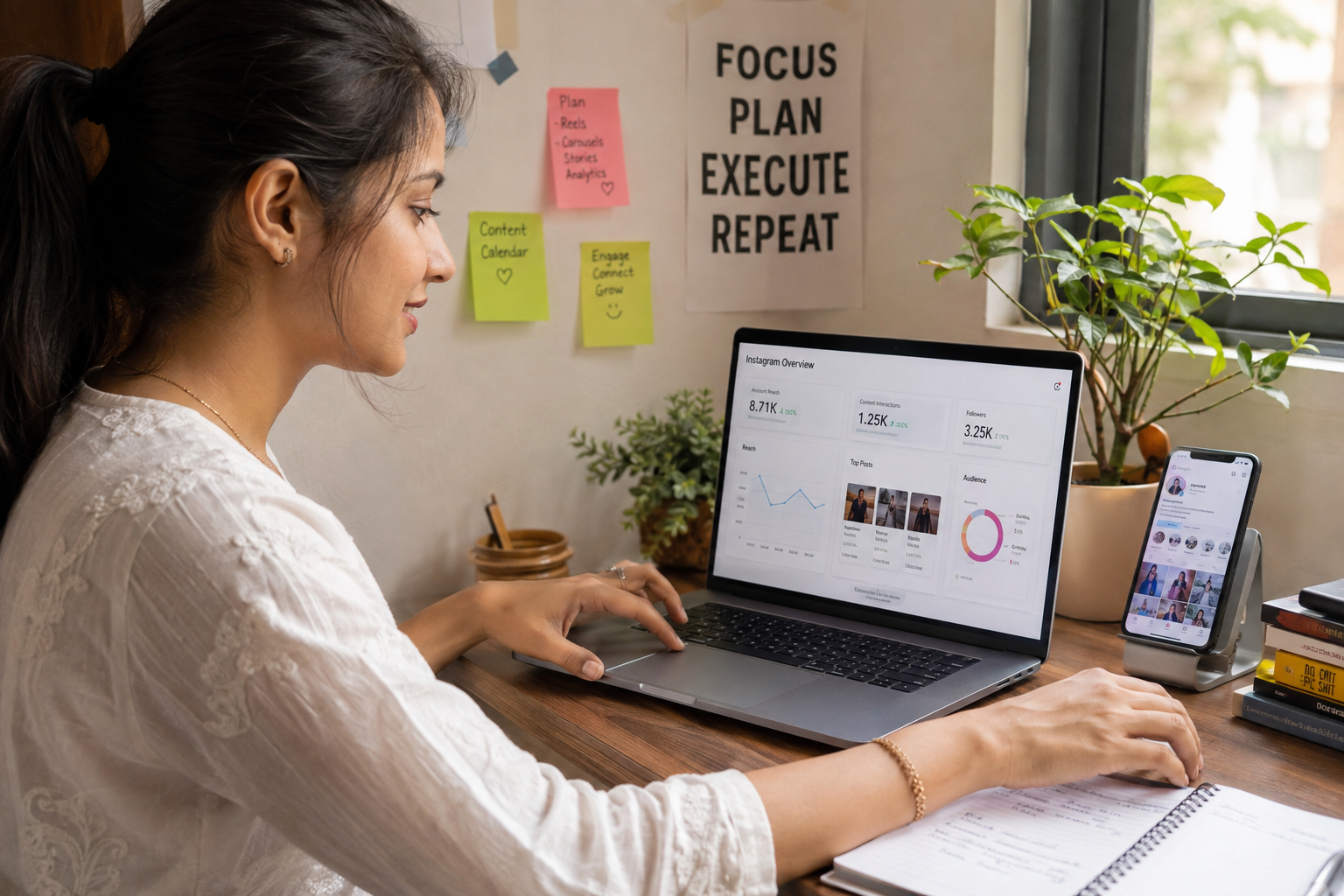 best social media marketing expert in Vepery reviewing Instagram analytics